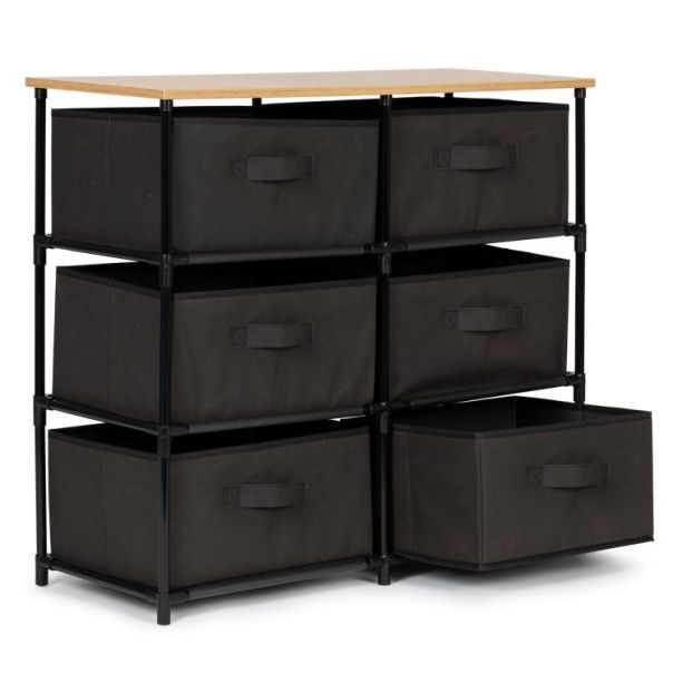 MODERNHOME Police za odlaganje sa tekstilnim korpama, - EP2249916