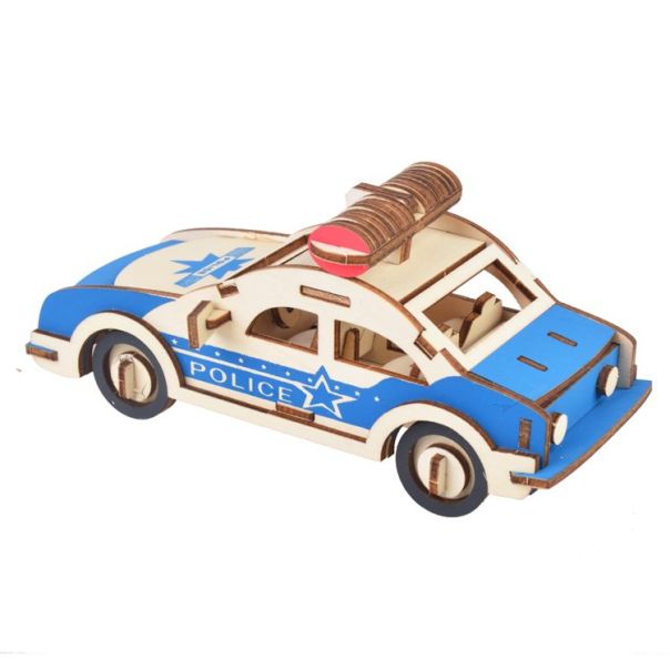3d drvena slagalica - Policijski automobil - 11-1-1-1