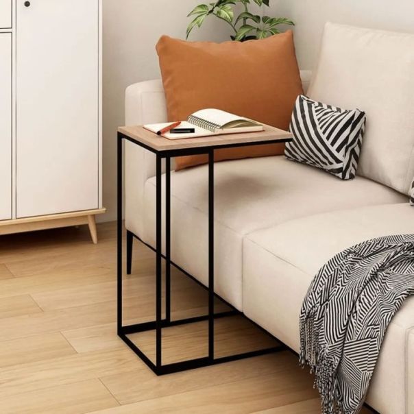 MODERNHOME Pomoćni bočni stočić za laptop sa metalnim okvirom, - EP3003370