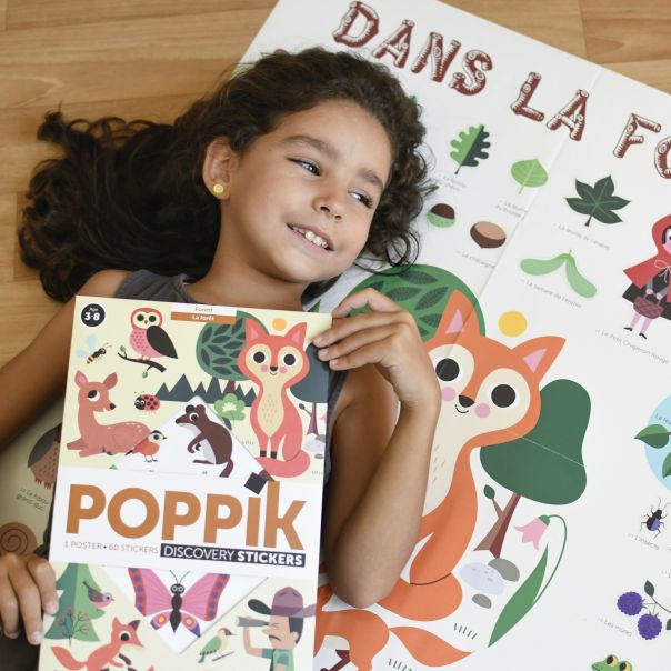 Poppik Edukativni poster sa nalepnicama Otkrića: Šuma 3+ - DIS010