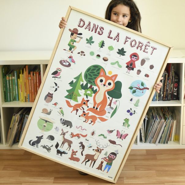 Poppik Edukativni poster sa nalepnicama Otkrića: Šuma 3+ - DIS010