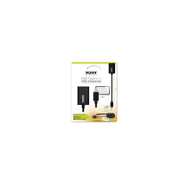 PORT DESIGNS Adapter USB Type C na VGA - 1807087