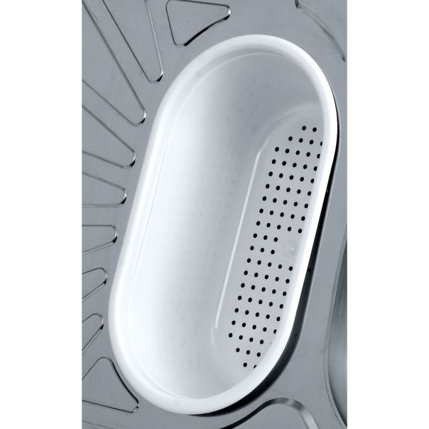 METALAC Sudopera inox jednodelna sa pomoćnim koritom Luna flex 1.5D ,fi 90 - 123326