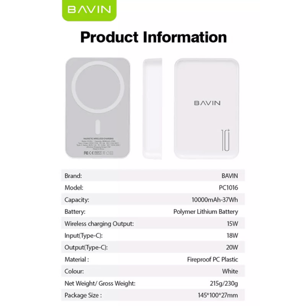 Power Bank Bavin PC1016 Mag Charger 10000 mAh beli - 605610
