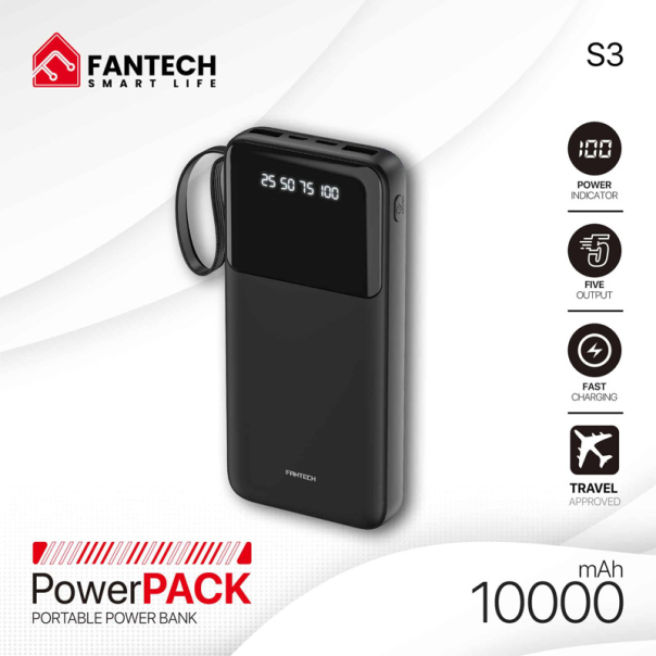 Power bank Fantech S3 10000mAh 10W crni - G220830