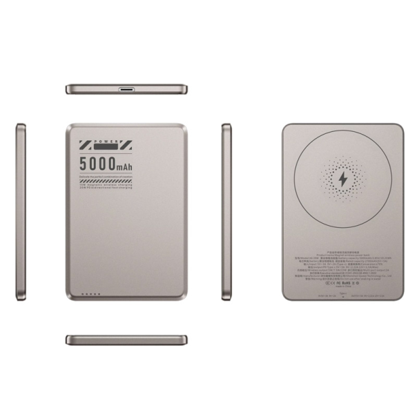Power Bank Mag Charger 5000mAh PD20W+15W desert titanium - 615045