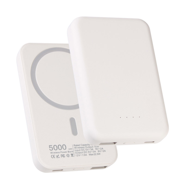 Power Bank Mag Charger 5000 mAh 22.5W bela - 609701