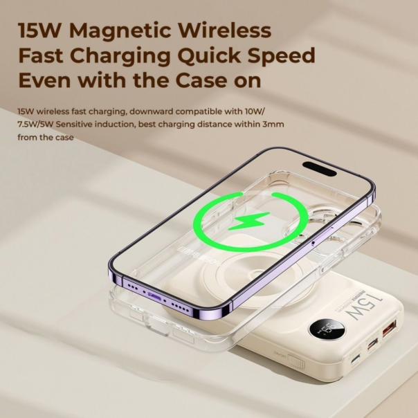 REMAX Power bank Magsafe Lecho Series RPP-527 PD 20W + QC 22.5W Fast Charging 10000mAh beli - 215569