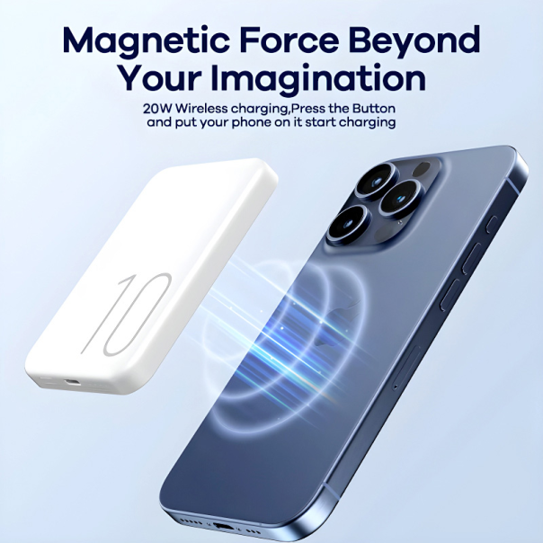 REMAX Power bank Magsafe Usion Series RPP-65 PD 20W + QC 15W Fast Charging 10000mAh, ljubičasta - 215572