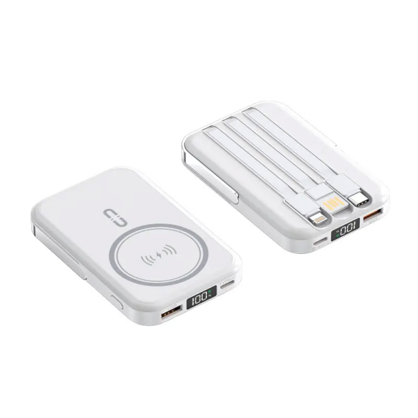 Power Bank MagSafe sa držačem za telefon 5000 mAh beli - 617063