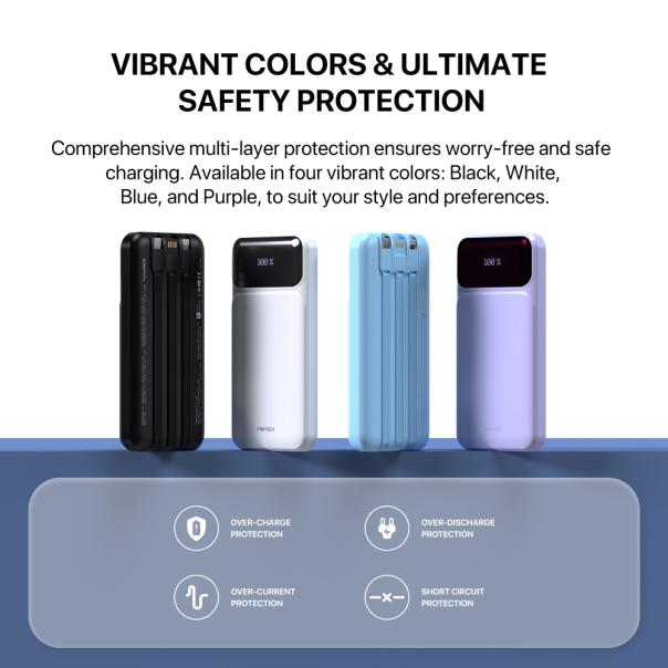 Power bank Prenosiva baterija Fantech T2 10000mAh QC, PD, 22.5W  plavi - 220838