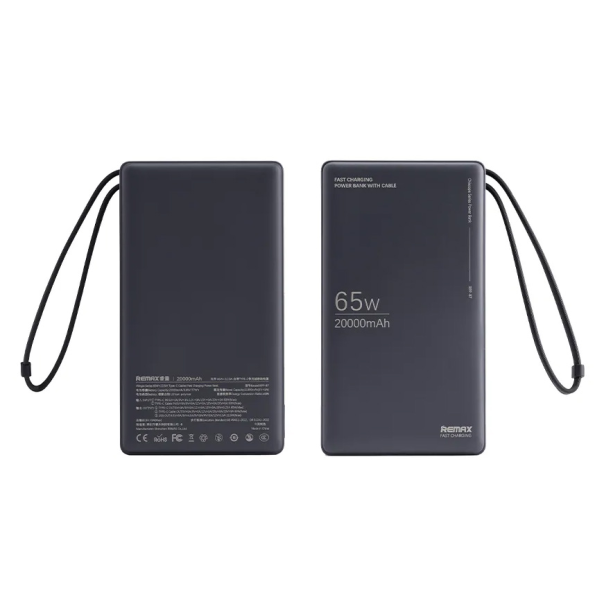 Power bank prenosiva baterija REMAX Wingle Series RPP-87 65W+22.5W Fast Charging 20000 mAh crni - 223134