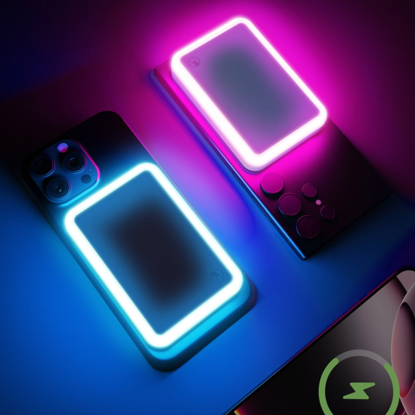 Power Bank Rainbow 5000 mAh bezicno punjenje sa RGB ogledalom - 616974