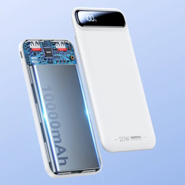Power Bank Remax Bole Series RPP-520 20W+22.5W PD+QC 10000 mAh bela - 058762