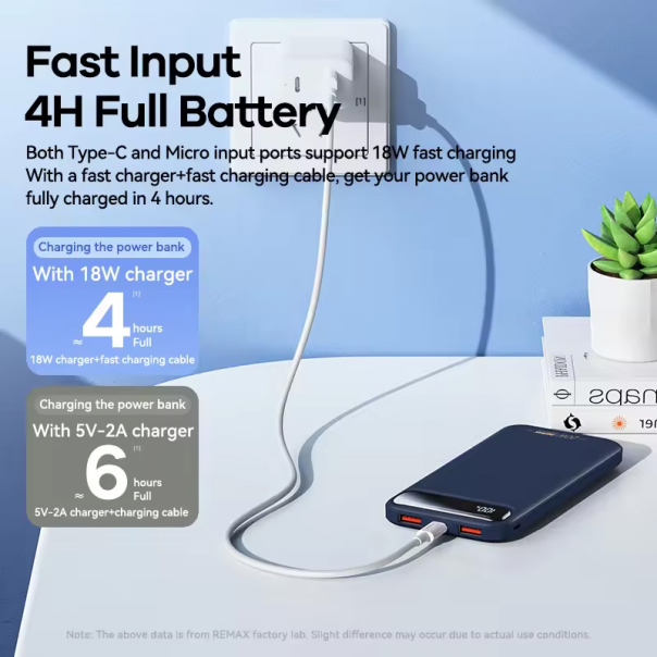 Power bank prenosiva baterija REMAX Bole Series RPP-520 PD20W+QC22.5W Fast Charging 10000mAh plavi - 217154