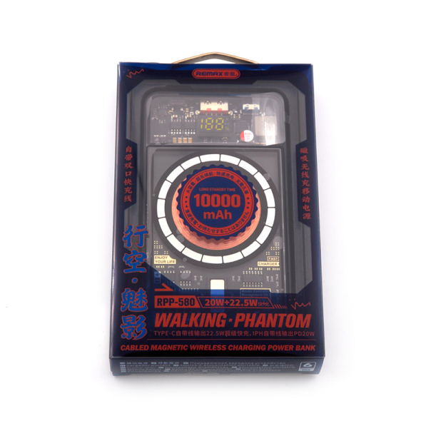 Power bank prenosiva baterija REMAX Phantom Series RPP-580 PD 20W+QC 22.5W 10000mAh ljubicasti - 217168