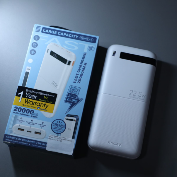 Power bank prenosiva baterija REMAX Piloteer Series RPP-72 20W+22.5W Fast Charging 20000mAh crni - 217158