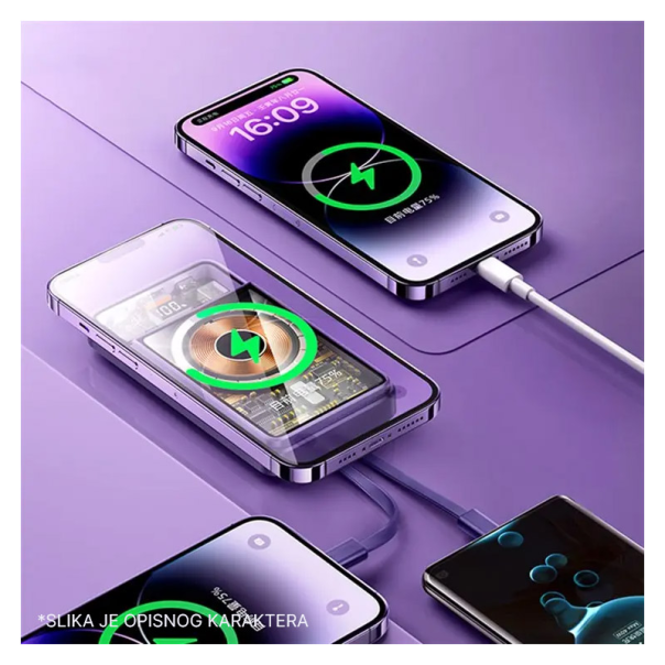 Power Bank Remax Walking-Phantom RPP-580 Mag Charger 20W+22.5W PD+QC 10000 mAh crna - 602375