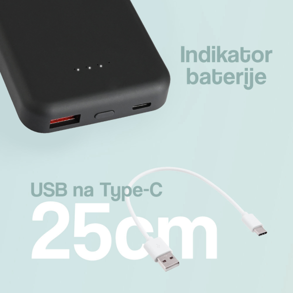Power bank prenosiva baterija Magsafe PD 5000 mAh crna - 214333