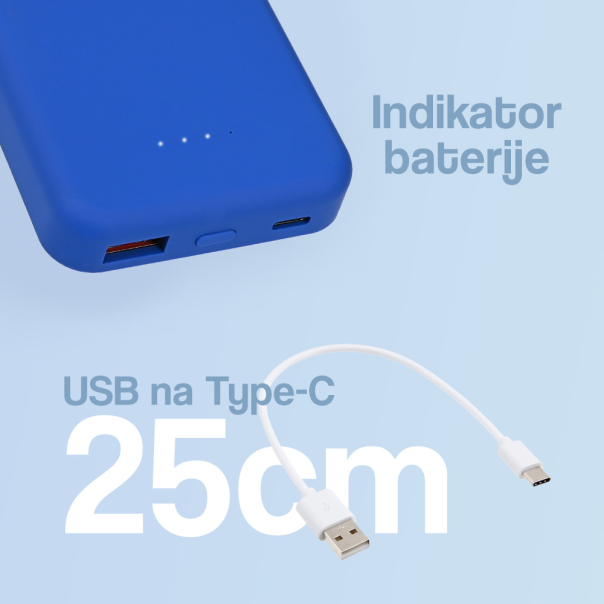 Power bank prenosiva baterija Magsafe PD 5000 mAh plava - 214334