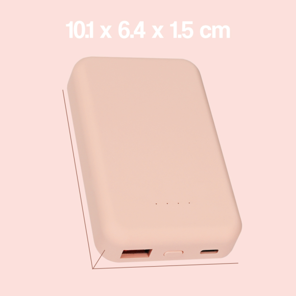Power bank prenosiva baterija Magsafe PD 5000 mAh roze - 214335