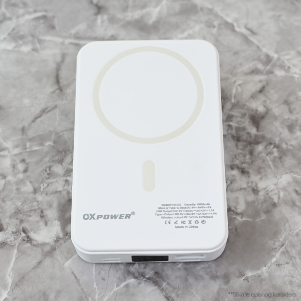 Power bank prenosiva baterija Magsafe Oxpower PD W101 10000mAh bela - 216803