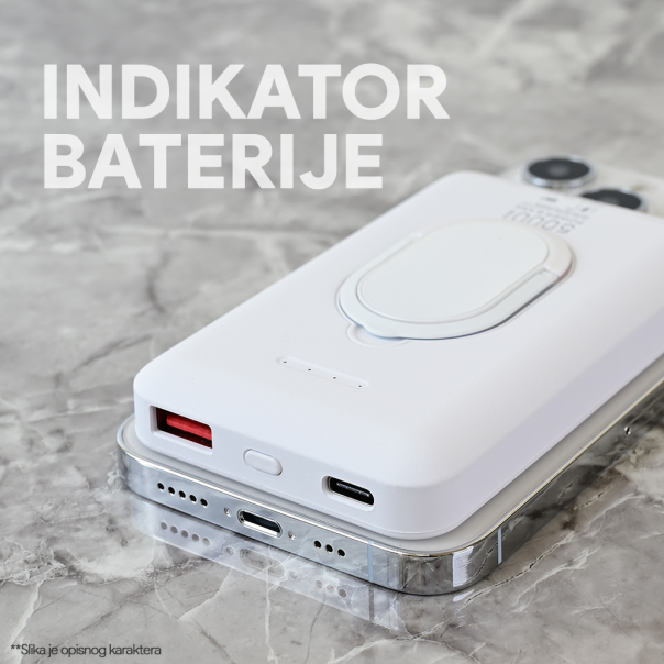 Power bank prenosiva baterija Magsafe Oxpower PD W51 5000mAh bela - 216796