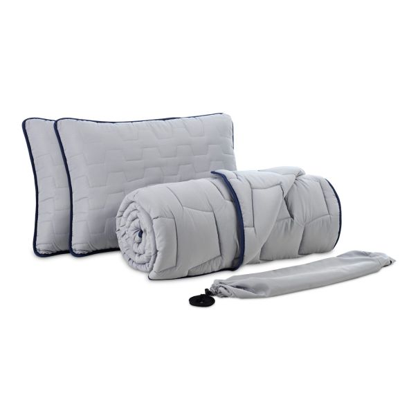DORMEO AdaptiveGo set jastuk, jorgan i torba,siva, 140X200cm - 110084816-1