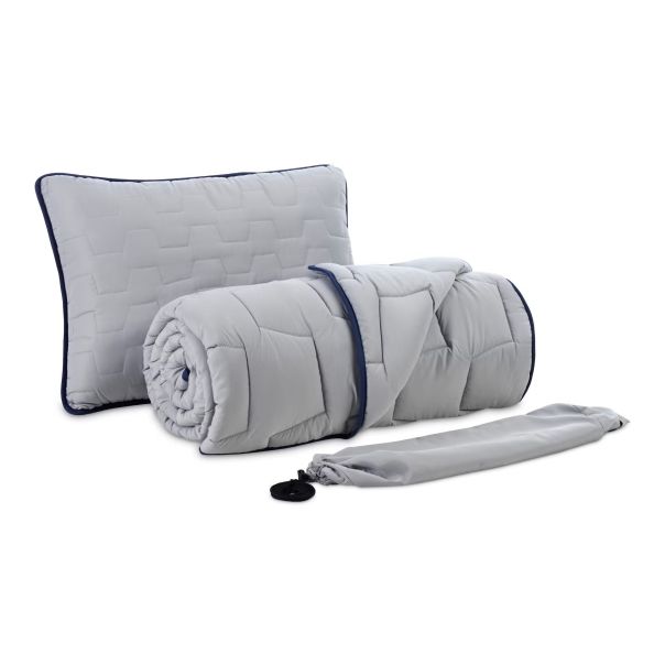 DORMEO AdaptiveGo set jastuk, jorgan i torba,siva, 200X200cm - 110084817-1