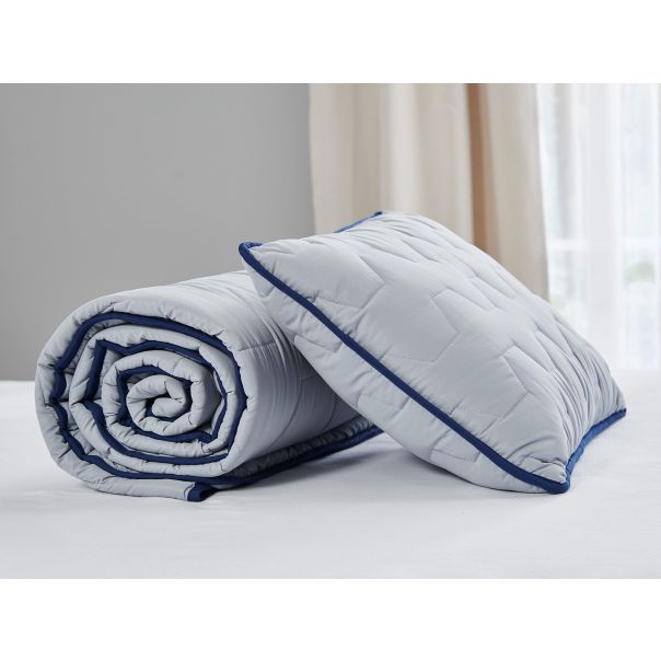 DORMEO AdaptiveGo set jastuk, jorgan i torba,siva, 140X200cm - 110084816-1