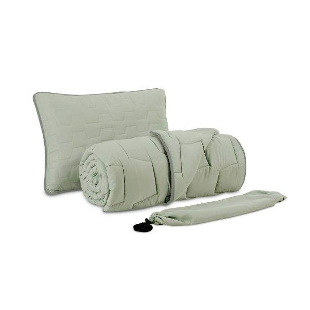 DORMEO AdaptiveGo set jastuk, jorgan i torba,zelena, 140X200cm - 110086430-1