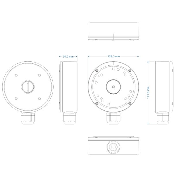 PROVISION Kutija za smeštanje kablova I6/I4/I5/I8/DI-VF/DAI-VF, IP66 PR-JB14IP66 - PR-JB14IP66