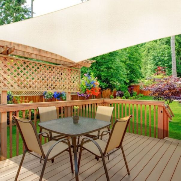 MULTIGARDEN Pravougaono solarno jedro za hlad 2x3m, bež - 19193B BEIGE