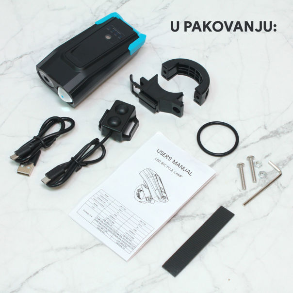 Prednje svetlo + zvono za električni trotinet - 211820