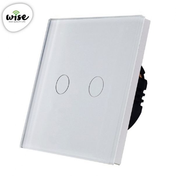 Wise Wise naizmenični prekidač, 2 tastera - stakleni panel - PMK000214A00000
