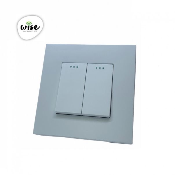 Wise Prekidač mehanički, 2 tastera, PVC mat panel PM8013 - PMK000136A00000
