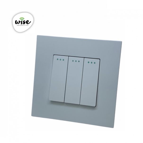Wise Prekidač mehanički, 3 tastera, PVC mat panel PM8021 - PMK000137A00000