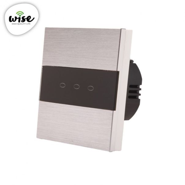 Wise Prekidač na dodir 3 tastera aluminijumski panel - PMK000227A00000