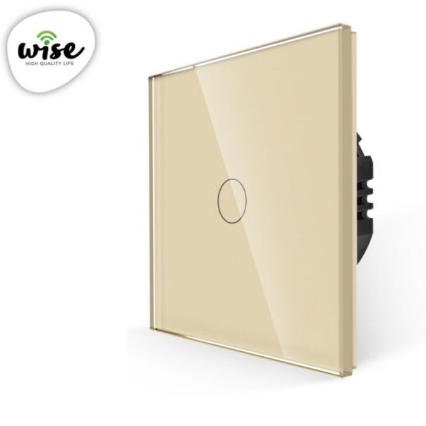 Wise Wise prekidac na dodir - 1 taster, stakleni panel crni SWP003 - PMK000041A00000
