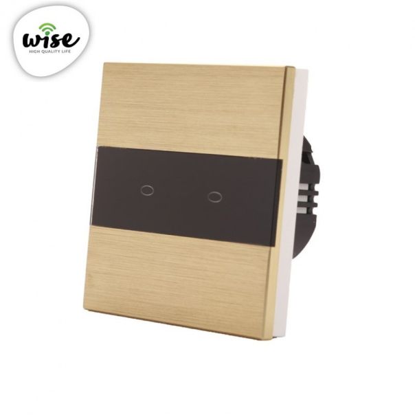 Wise Prekidač na dodir 2 tastera aluminijumski panel - PMK000226A00000