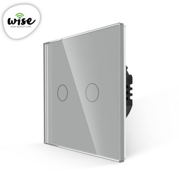 Wise Wise prekidač na dodir - 2 tastera, stakleni panel beli SWP011 - PMK000040A00000