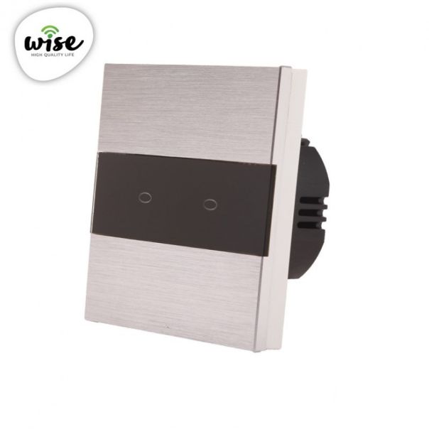 Wise Prekidač na dodir 2 tastera aluminijumski panel - PMK000226A00000