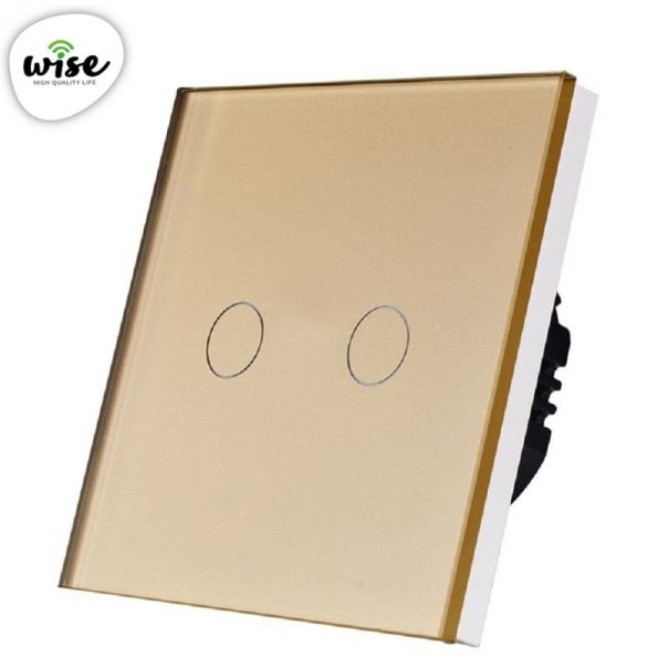 Wise Wise naizmenični prekidač, 2 tastera - stakleni panel - PMK000214A00000