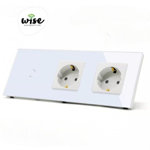 Wise Wise modularni set prekidač (1 taster) + 2 utičnice - PMK000276A00000