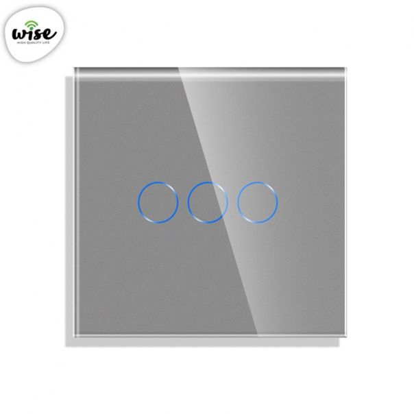 Wise Wise naizmenični prekidač, 3 tastera - stakleni panel - PMK000215A00000