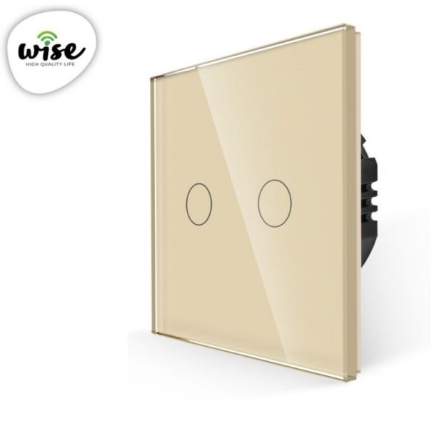 Wise Wise prekidač na dodir - 2 tastera, stakleni panel beli SWP011 - PMK000040A00000
