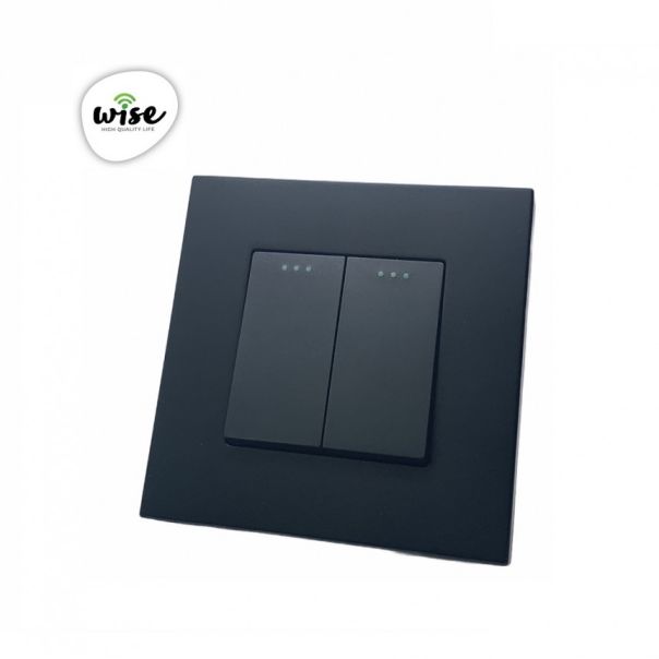 Wise Prekidač mehanički, 2 tastera, PVC mat panel PM8013 - PMK000139A00000