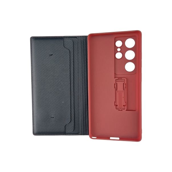 Futrola na preklop Elegant holster za Samsung S25 Ultra, bordo - 1860098