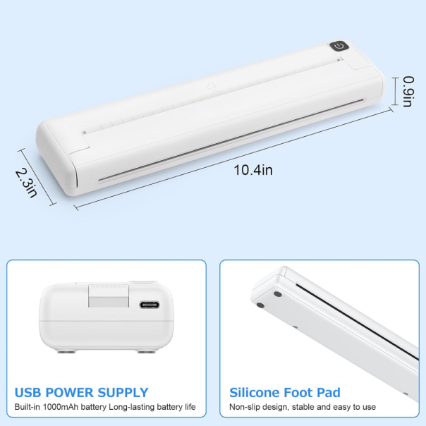 Prenosni Termalni stampac LWD beli - 210388-1