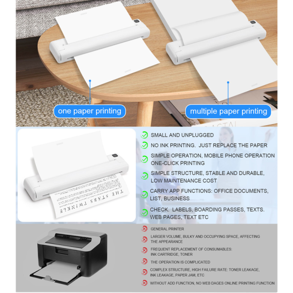 Prenosni Termalni stampac LWD beli - 210388-1